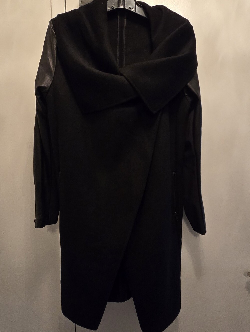 Womens Draped Collar Coat